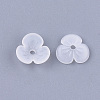 3-Petal Transparent Acrylic Bead Caps FACR-T001-01-2