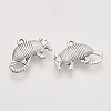 Tibetan Style Alloy Pendants X-TIBEP-T009-44AS-RS-2