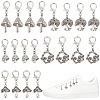 24Pcs 6 Styles Mushroom Alloy Shoe Charms HJEW-CP00026-1