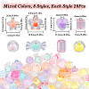 160Pcs 8 Styles Transparent Acrylic Beads TACR-SP0001-10-2