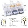 480Pcs 16 Styles Iron Screw Eye Pin Peg Bails IFIN-FS0001-62-4