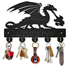 Wood & Iron Wall Mounted Hangers HJEW-WH0055-028-1