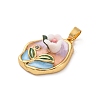 Brass Enamel Pendants KK-S502-02G-2