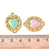 304 Stainless Steel Enamel Pendants STAS-I346-61G-3