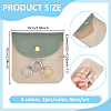 8Pcs 4 Colors PU Leather Jewelry Envelope Pouches Gift Bags with Snap Button and Clear Window ABAG-GA0001-32A-2