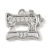 Brass Micro Pave Clear Cubic Zirconia Pendants LS-KK-L238-20P-1
