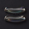 UV Plating Transparent Rainbow Iridescent Acrylic Beads OACR-A016-01M-2