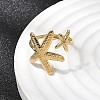 5Pcs 304 Stainless Steel Open Cuff Rings for Women RJEW-K313-10G-3
