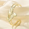 Butterfly Brass Cuff Open Bangles BJEW-M060-01G-02-3