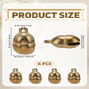 6Pcs Brass Pet Peanut Bell KEYC-LP0001-46-2
