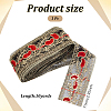 Flower Pattern Ethnic Style Embroidery Floral Polyester Ribbons OCOR-WH0070-322A-03-2