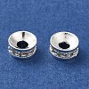 Rack Plating Brass Pave Clear Cubic Zirconia Spacer Beads KK-M285-15S-2
