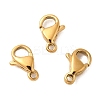 Ion Plating(IP) 304 Stainless Steel Lobster Claw Clasps X-STAS-AB09-G-01-1