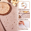 40Pcs 4 Colors Brass ABS Imitation Pearl Pendants KK-TA0001-73-5