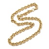 Ion Plating(IP) 304 Stainless Steel Rolo Chains Necklaces NJEW-F297-02G-2