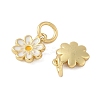 Brass Enamel Charms KK-C110-16A-01G-2
