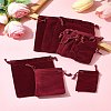 18Pcs 3 Styles Rectangle Velvet Drawstring Pouches TP-FS0001-04C-10