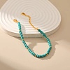 Bohemian Style Synthetic Turquoise Rondelle Beaded Bracelets for Women NJ4961-2