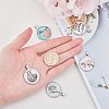 Alloy Glass Pendants PALLOY-CA0001-23-3