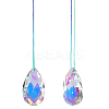 Glass Sun Catcher Pendant HJEW-WH20004-13-6
