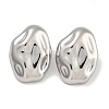 304 Stainless Steel Oval Stud Earrings for Women EJEW-U022-04P-1