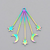 Ion Plating(IP) 201 Stainless Steel Pendants STAS-S105-LA580-1