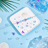 Transparent Spray Painted Glass & Acrylic Beads Findings Kits FIND-HY0004-64A-4