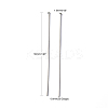 Jewelry Tools and Equipment Decorative Stainless Steel Flat Head Pins X-STAS-E023-0.6x50mm-5