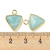 Natural Flower Amazonite Triangle Charms G-K338-24G-3