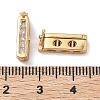925 Sterling Silver Cubic Zirconia Twister Clasps STER-WH0007-28C-G-4