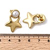 201 Stainless Steel ABS Plastic Pearl Stud Earrings EJEW-Z151-13G-05-5