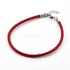 Braided Leather Cord Bracelet Making MAK-L018-05B-1