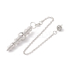 Rack Plating Brass Cable Chain Pointed Dowsing Pendulums HJEW-G016-02P-2