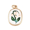 Brass Enamel Pendants LS-ENAM-I087-02A-1