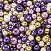 12 Strands 12 Styles Baking Paint Pearlized Glass Pearl Round Bead Strands HY-CW0001-03B-3