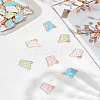 40Pcs 4 Colors Alloy Enamel Pendants ENAM-LP0001-89-1
