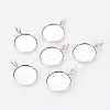 Tibetan Style Alloy Pendant Cabochon Settings X-TIBEP-20474-AS-FF-1