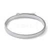 Arrow 304 Stainless Steel with Crystal Rhinestone Hinged Bangles BJEW-G700-03P-3