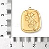 304 Stainless Steel Epoxy Resin with Natural Shell and Sequins Inside Pendants STAS-L026-17G-P03-3