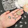 90Pcs 9 Styles Tibetan Style Zinc Alloy Charms TIBEP-CJ0002-02-4