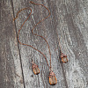 Teardrop Alloy Glass Pendant Necklaces & Dangle Earrings Sets FS-WGA3296-01-5