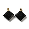 Natural Obsidian Perfume Bottle Pendants G-Z039-05G-03-1