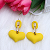 Heart Acrylic Dangle Stud Earrings FS-WG6C9EC-07-1
