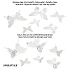 12Pcs 6 Style Stainless Steel Butterfly Wall  Decoration Pendants STAS-UN0036-52P-4