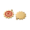 Ion Plating(IP) 304 Stainless Steel Red Enamel Pendants STAS-M102-66G-2