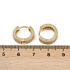 Brass Micro Pave Clear Cubic Zirconia Hoop Earrings EJEW-S277-09G-A-5