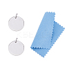 2Pcs Rhodium Plated 925 Sterling Silver Pendants STER-DC0001-43-1