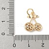 Brass Micro Pave Cubic Zirconia Pendants KK-Z107-13G-3