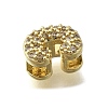 Brass Micro Pave Cubic Zirconia Letter Multi-Strand Links KK-D295-32G-03-2