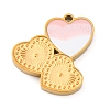 304 Stainless Steel Enamel Pendants STAS-Q338-03G-1